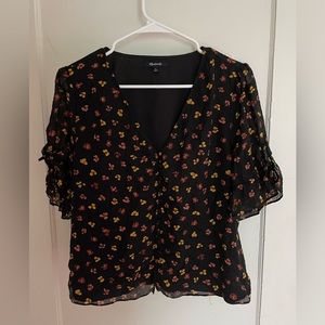 Madewell floral blouse